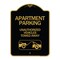 Signmission Apartment Parking Unauthorized Vehicles Towed Away With Car Tow Graphic, A-DES-BG-1824-24340 A-DES-BG-1824-24340 - alternate 1